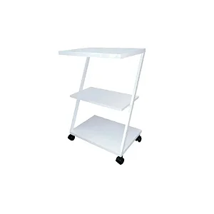 Mesa Auxiliar em Z 40 x 60 x 80 Epoxi com Rodízios