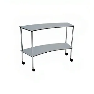 Mesa Semi Circular com Prateleira
