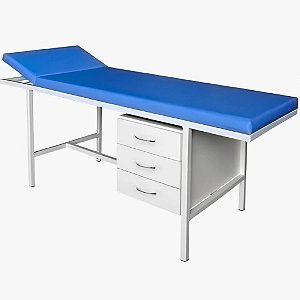 Mesa de Exame com Gabinete em Aço