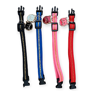 Coleira pra gato com pingente