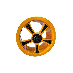 Carretilha Laranja Estampa Colorida 9 Polegadas