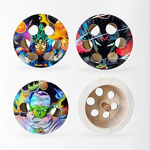 Carretilha para Pipa de Madeira 10" (25 cm) Destravada com Rolamento Dragon Ball