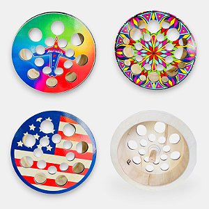 Carretilha para Pipa de Madeira 16" (40 cm) Destravada com Rolamento