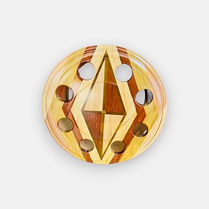 Carretilha para Pipa (Edição Chile) de Madeira 10" (26 cm) Destravada com Rolamento