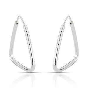 ARGOLA PRATA TRIANGULAR M