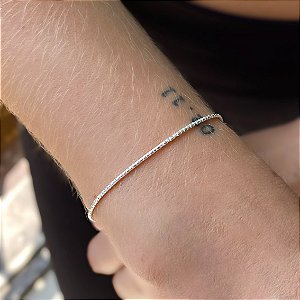 PULSEIRA PRATA CATENA TRABALHADA