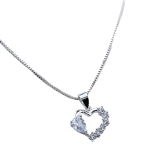 PINGENTE CORAÇÃO ZIRCÔNIA
