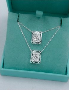 ESCAPULÁRIO PRATA RENDA ITALIANA