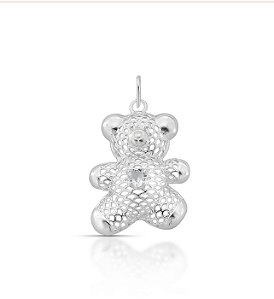 PINGENTE PRATA URSO TRABALHADO