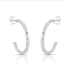 BRINCO PRATA ARGOLA TORCIDO