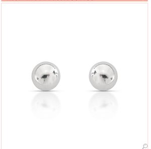 BRINCO PRATA BOLA 8MM