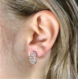 BRINCO PRATA ANZOL COM ZIRCÔNIA