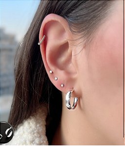 ARGOLA PRATA REDONDA MEIA CANA 1,5CM TARRAXA