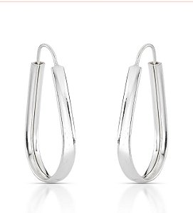 ARGOLA PRATA GOTA FIO LOSANGO