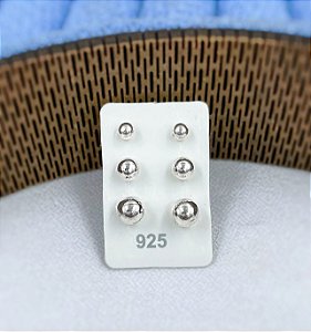 PINGENTE PRATA  TRIO BOLAS