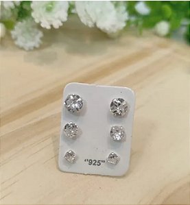 BRINCO PRATA REDONDO ZIRCONIAS