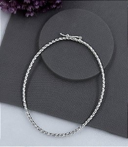 BRACELETE PRATA FIO TORCIDO COM FECHO