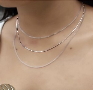 CORRENTE PRATA RABO DE RAPOSA 45cm