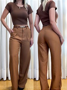 Calça Feminina Pantalona em Alfaiataria Marrant Susy Ref. 950 Tamanho:M;Cor:Mar