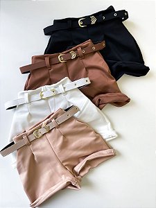 Shorts em Neoprene com Cinto Juliana Ref. 1724