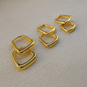 BRINCO TRIO DE ARGOLAS TRAPEZZIO