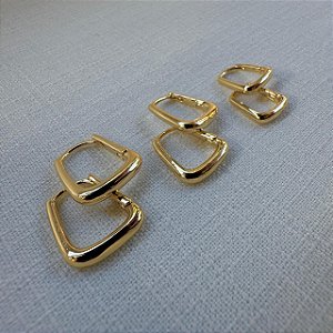 BRINCO TRIO DE ARGOLAS TRAPEZZIO