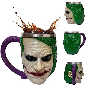 Caneca Copo 3D Coringa Joker Batman DC Comics Colecionável