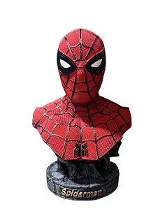 Busto Estáatua Action Figure Homem Aranha Resina Geek Colecionável