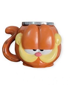 Caneca Copo 3D Garfield Resina Geek Colecionável