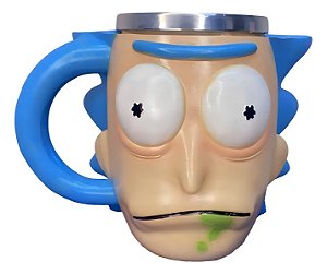 Caneca Copo 3D Rick Sanchez Rick And Morty Resina Geek Colecionável