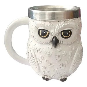 Caneca Copo 3D Edwiges Coruja Harry Potter Resina Geek Colecionável
