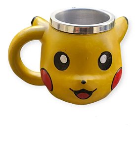 Caneca Copo 3D Pikachu Pokémon Resina Geek Colecionável