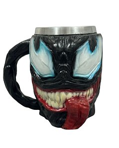 Caneca Copo 3D Venom Resina Geek Colecionável