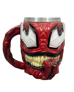 Caneca Copo 3D Carnificina Venom Resina Geek Colecionável