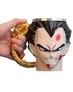 Caneca Copo 3D Vegeta Resina Gamer Geek Colecionável
