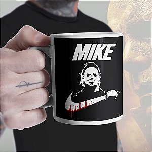 Caneca Cilíndrica Nike Mike Myers Branca