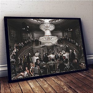 Quadro Festa Gângster Mafiosos Lendas A3