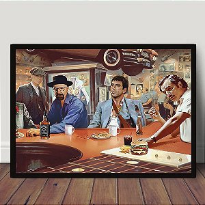 Quadro Happy Hour Personagens A3