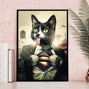 Quadro Super Gato Superman A3