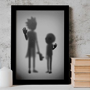 Quadro Rick e Morty Desaparecimento Raio X Biombo A3