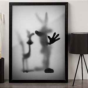 Quadro Papa Léguas e Coiote Desaparecimento Raio X Biombo A3