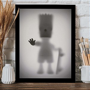 Quadro Os Simpsons Bart Skate Desaparecimento Raio X Biombo A3
