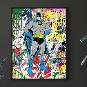 Quadro Batman Art Is Not A Crime Graffiti A3