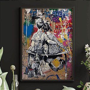 Quadro Mr. Brainwash Artista de Rua Graffiti A3
