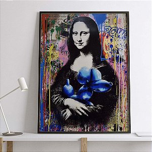 Quadro Mona Lisa Mr. Brainwash Grafitti Pop Art A3