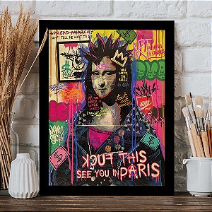 Quadro Mona Lisa Foda-se Grafitti Pop Art A3
