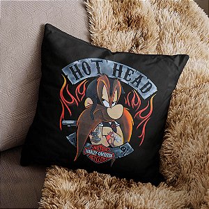 Almofada Eufrazino Harley-Davidson Hot Head Cabeça Quente Looney Tunes 45x45