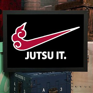 Quadro Akatsuki Jutsu It. Nike Naruto Anime Mangá A3