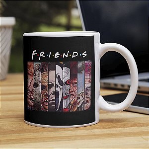 Caneca Friends Halloween Horror Characters Branca