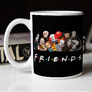 Caneca Friends Halloween Horror Serial Killers Terror Branca